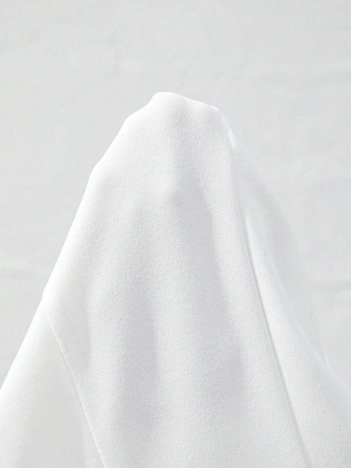 CM-JS093131 Women Elegant Seoul Style V-Neck Double Button Sleeveless Jumpsuit - White