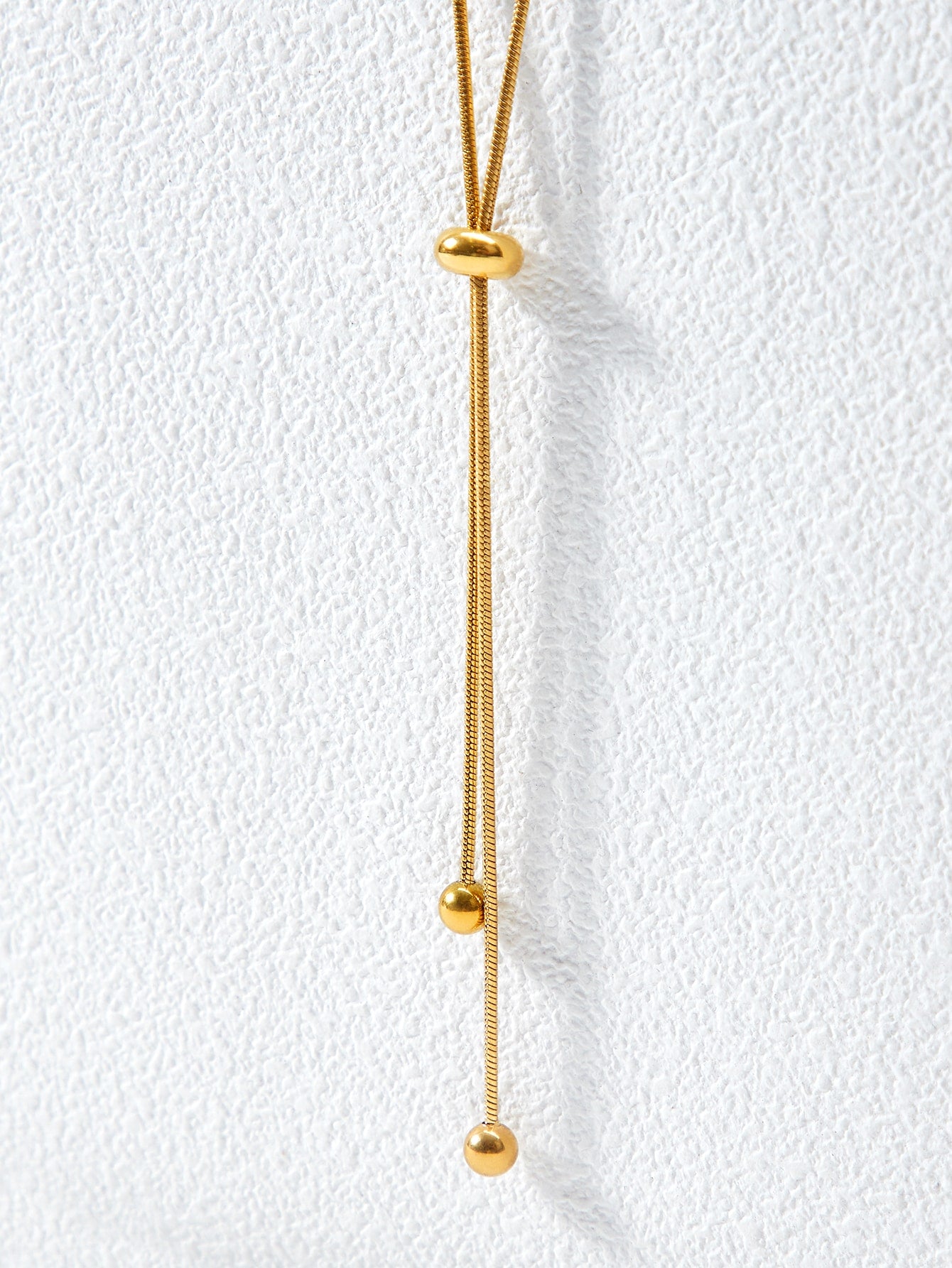 CM-AXS840001 Women Trendy Seoul Style Round Ball Charm Necklace - Yellow Gold