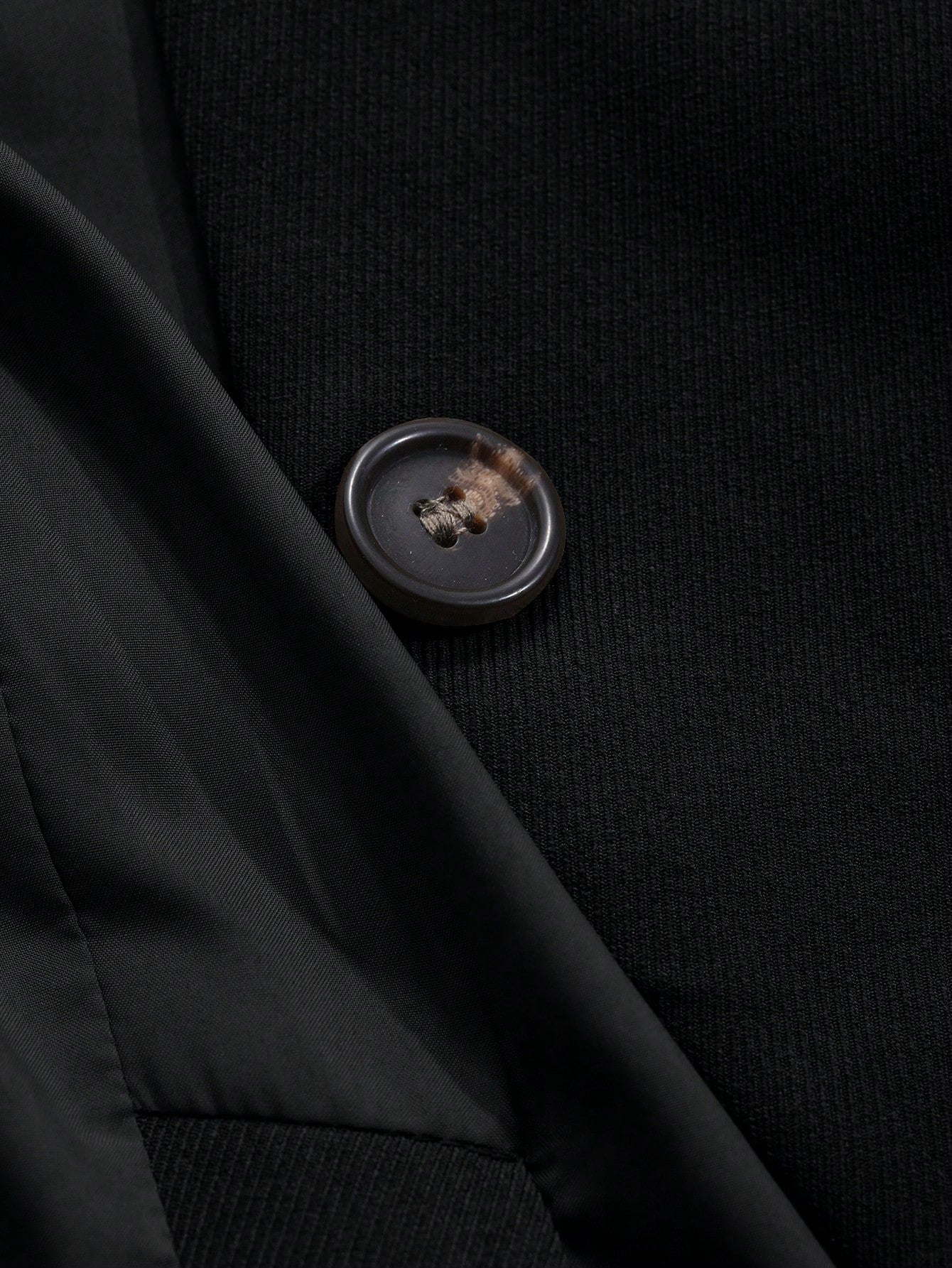 CM-CS661233 Women Casual Seoul Style Lapel Neckline Long Sleeve Loose Pocket Belted Blazer - Black