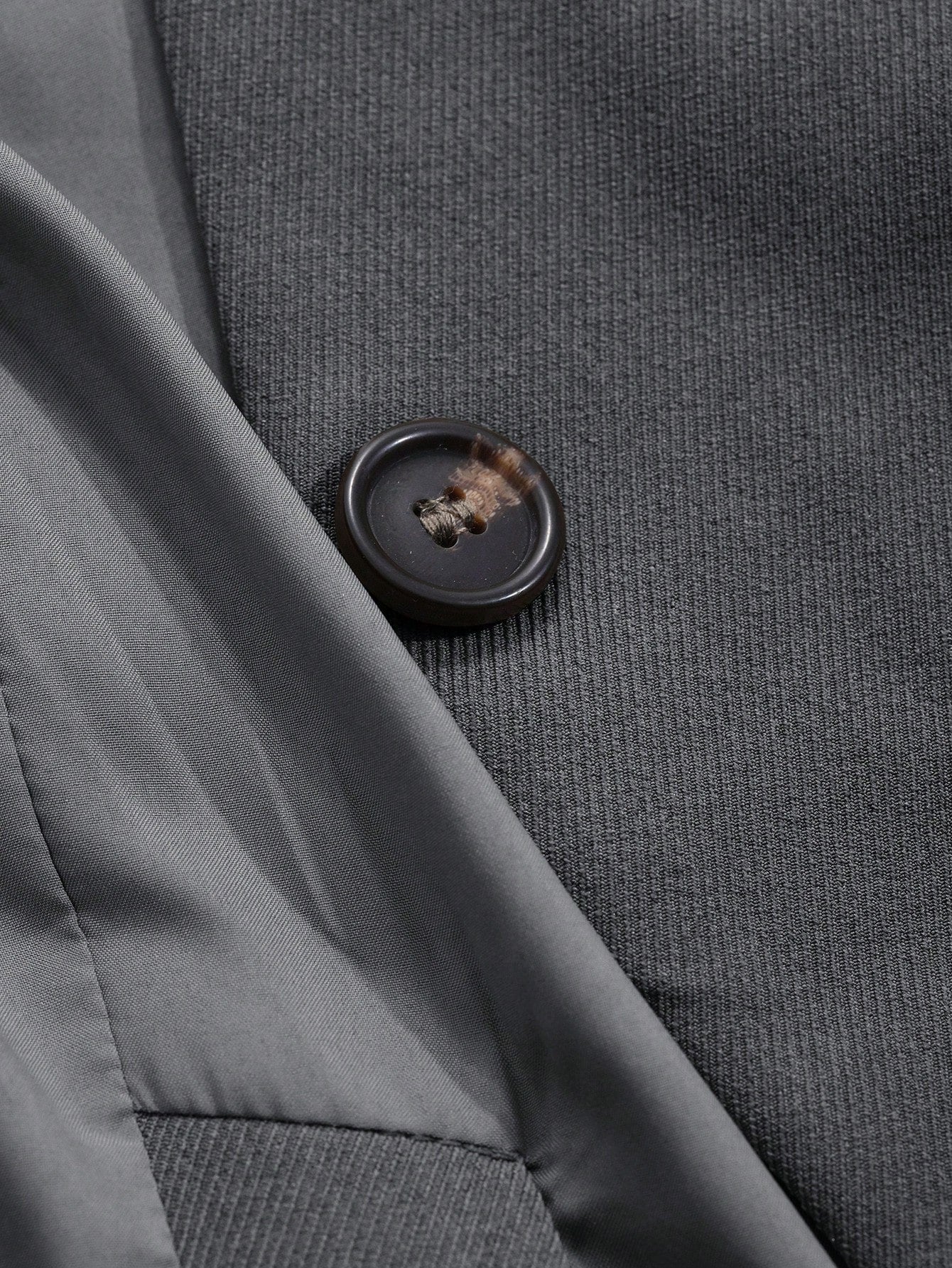 CM-CS620201 Women Casual Seoul Style Lapel Neckline Long Sleeve Loose Pocket Belted Blazer - Gray