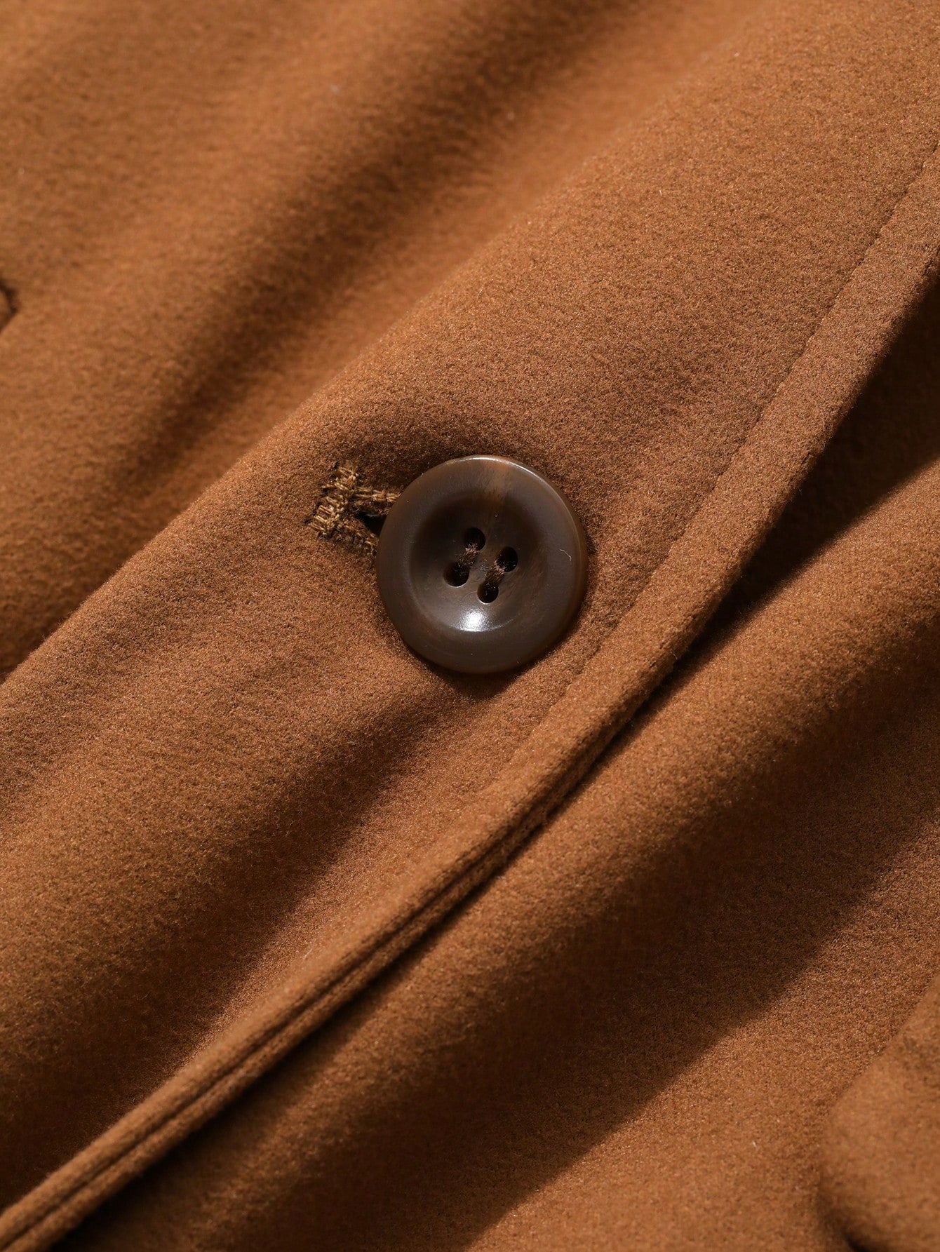 CM-CS547133 Women Casual Seoul Style Lapel Neckline Long Sleeve Pocket Suit Jacket - Brown