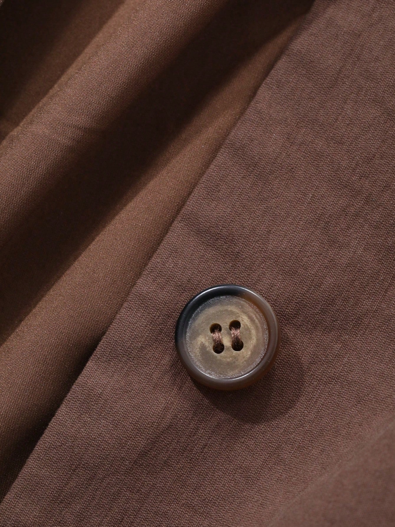 CM-CS373712 Women Casual Seoul Style Solid Color Lapel Long Sleeve Loose Fit Pocket Blazer - Brown