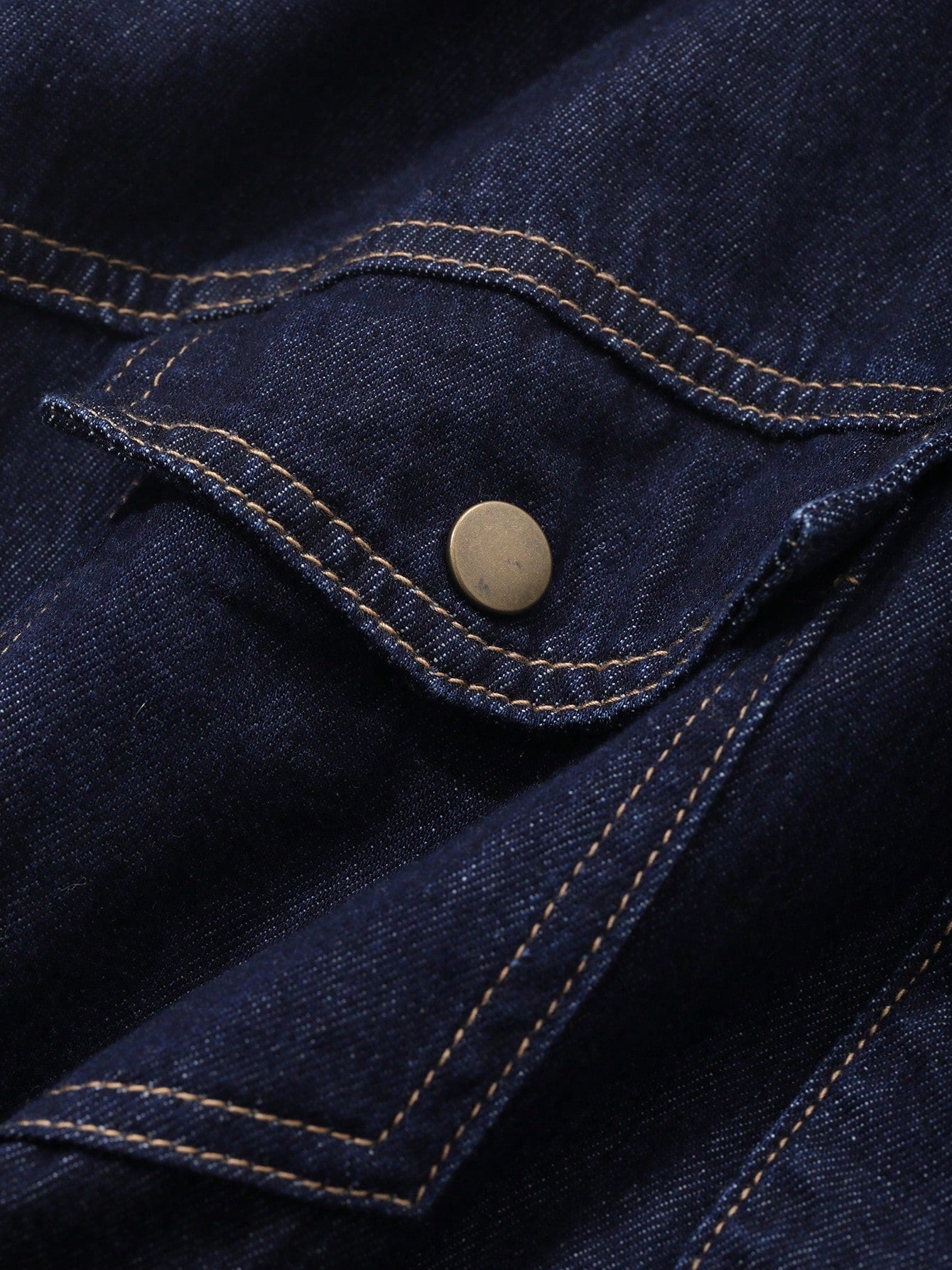CM-DS996947 Women Casual Seoul Style Dark Wash Collar Neckline Drop Shoulder Midi Denim Dress