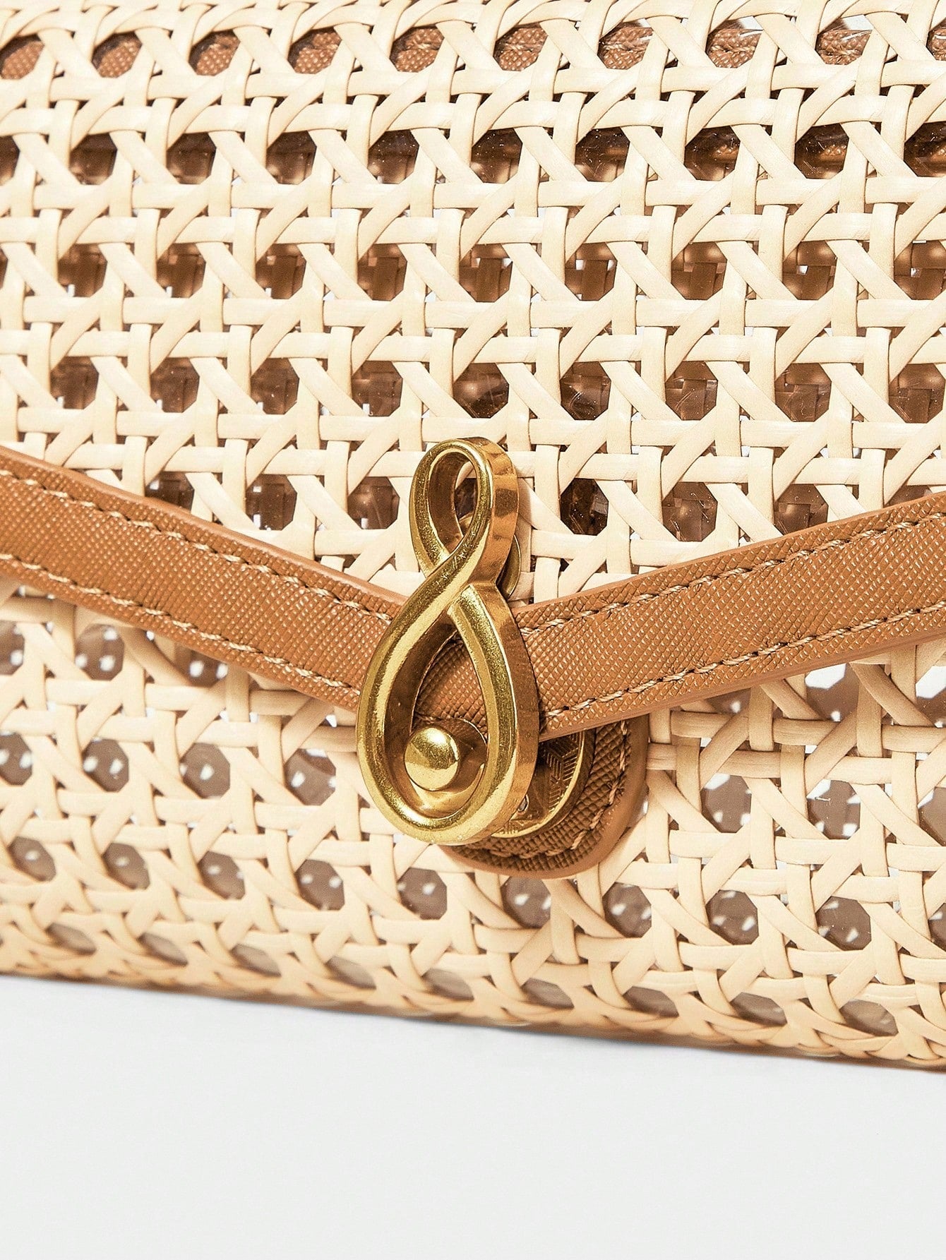 CM-BGS666267 Women Trendy Seoul Style Buckle Square Top Handle Bag - Brown