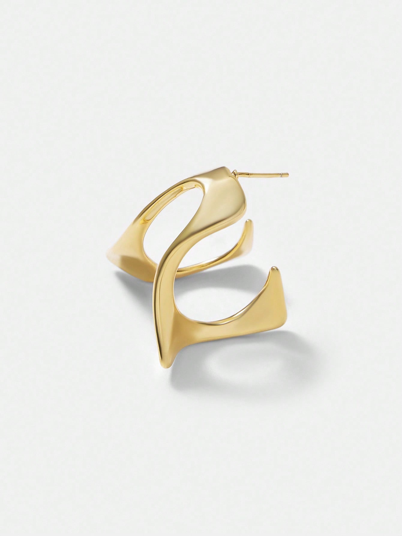 CM-AXS923699 Women Trendy Seoul Style 18K Gold Plated Minimalist Dangle Earrings