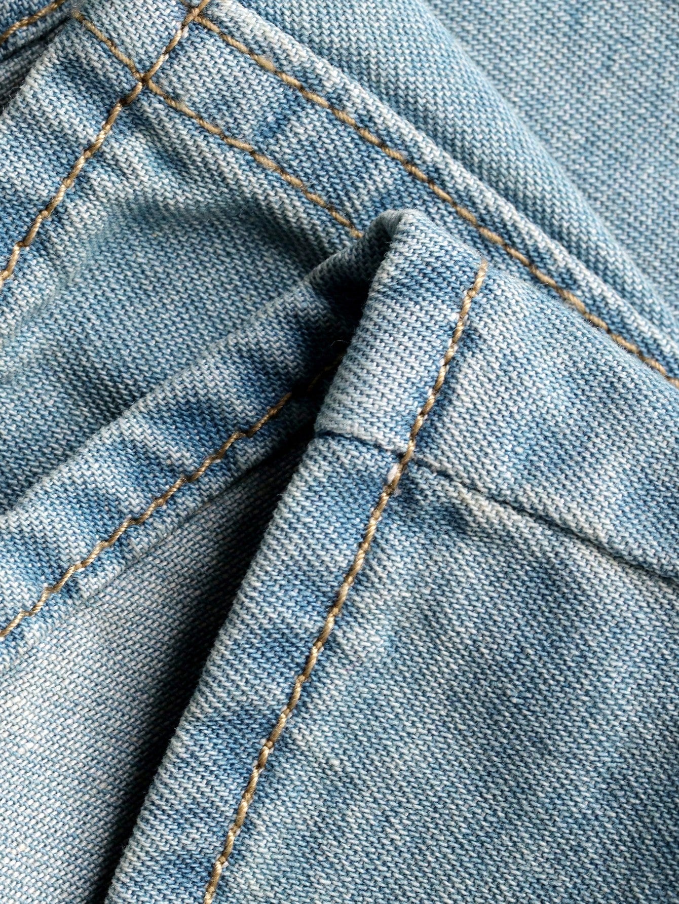 CM-DS524248 Women Casual Seoul Style Light Wash Lapel Neckline Long Sleeve Waist Cinching Denim Dress