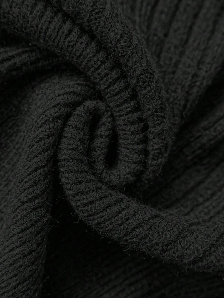 CM-CS791813 Women Casual Seoul Style Stand Collar Double-Ended Zipper Ribbed Yarn Short Fitted Cardigan