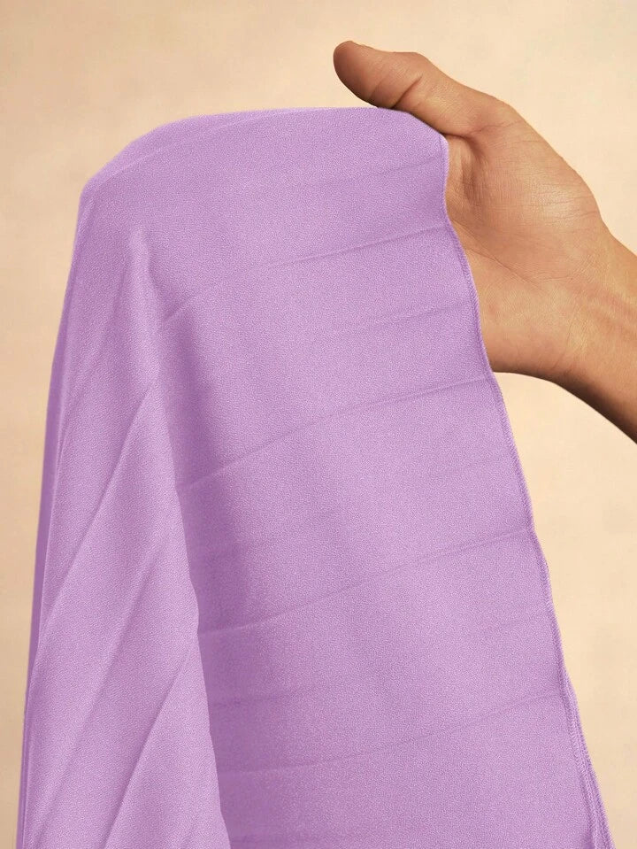 CM-BS865006 Women Elegant Seoul Style Elastic Waist Pleated Extra-Long Wide-Leg Pants - Purple