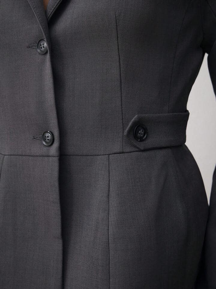 CM-CS717777 Women Casual Seoul Style Collar Neckline Long Sleeve Single Breasted Jacket