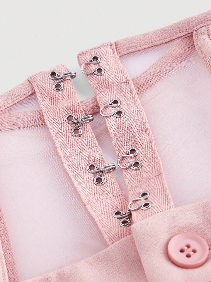 CM-BS174101 Women Elegant Seoul Style Ultra High Waist Belt Straight Leg Pants - Pink