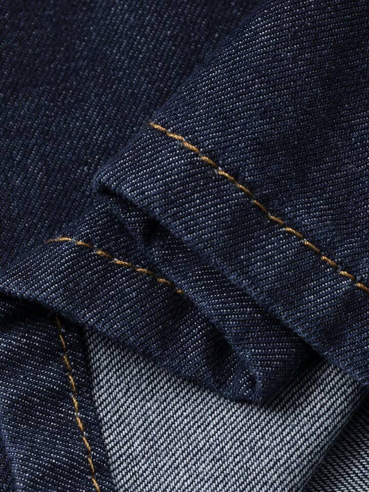 CM-SS440810 Women Casual Seoul Style Short Sleeve Tie Front Top With Loose Fit Denim Pants - Set