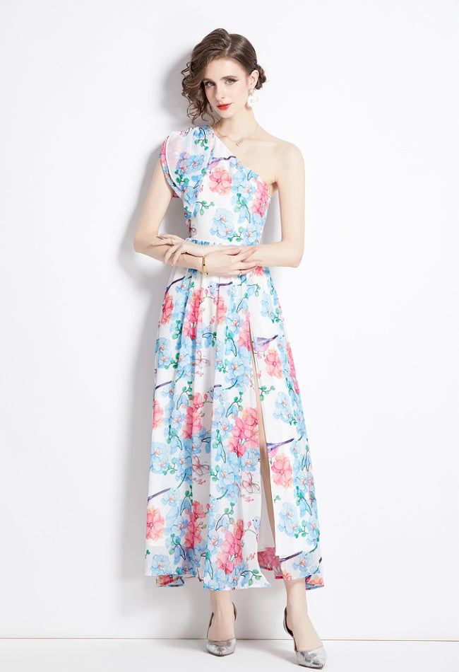 CM-DY096292 Women Elegant European Style Sleeveless High Waist Midi Dress