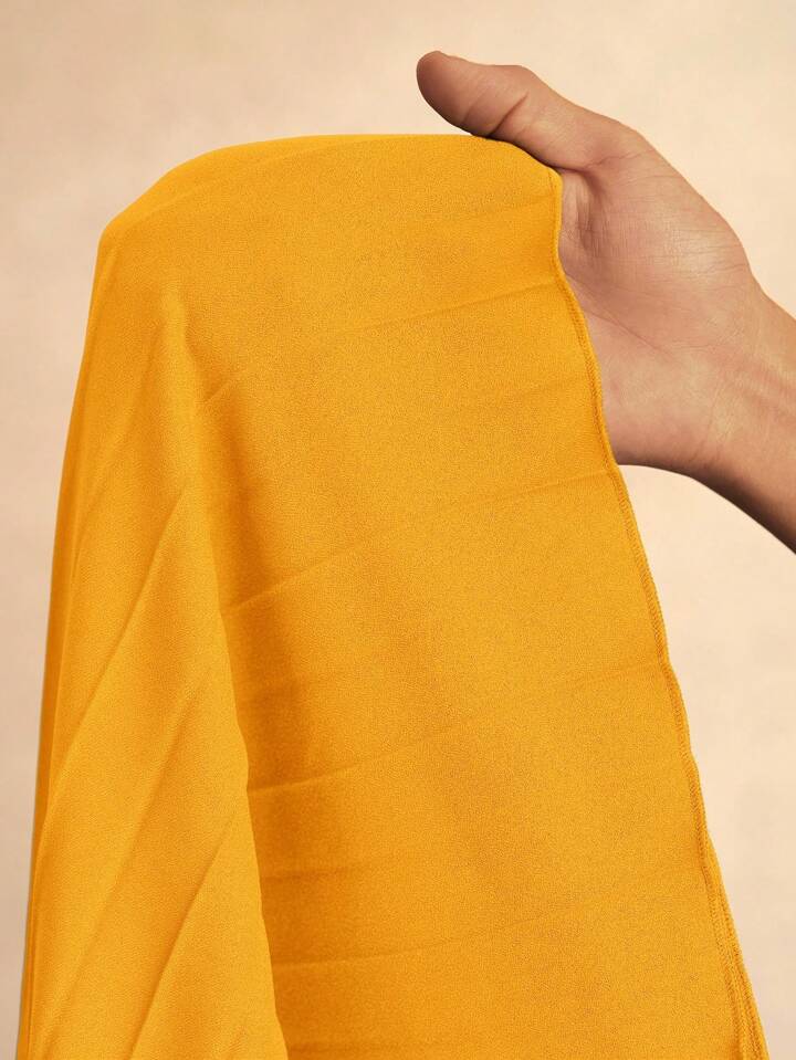 CM-BS894731 Women Elegant Seoul Style Elastic Waist Pleated Extra-Long Wide-Leg Pants - Yellow