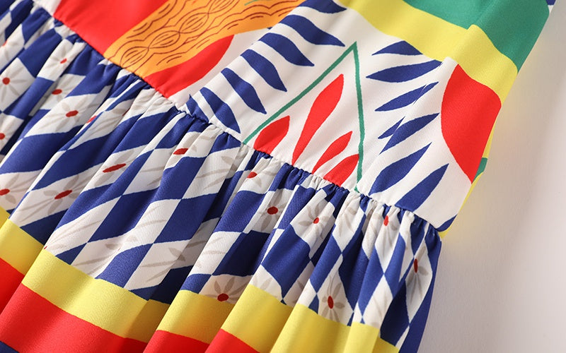 CM-SY001404 Women Trendy Bohemian Style Square Neck Sleeveless Cropped Top With Long Skirt - Set