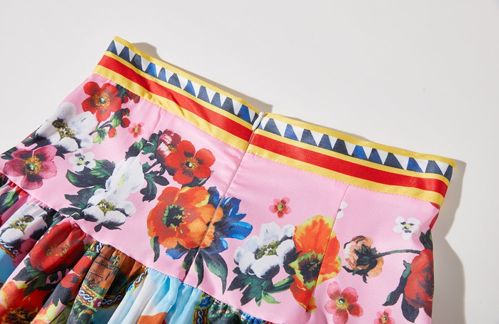 CM-SY024082 Women Elegant European Style Spaghetti Strap Sleeveless Crop Top With Maxi Skirt - Set