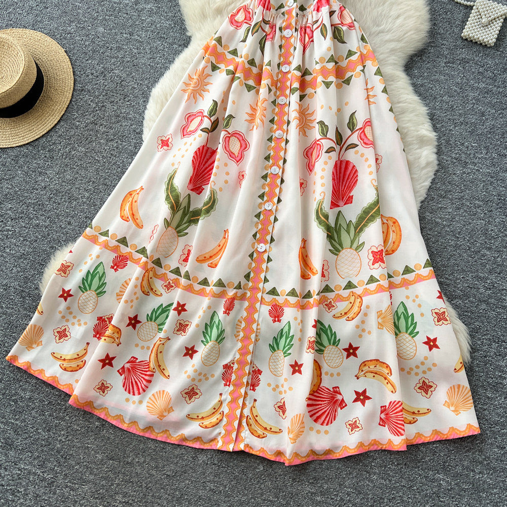 CM-DY067934 Women Elegant European Style V-Neck Sleeveless High Waist A-Line Long Dress - Yellow