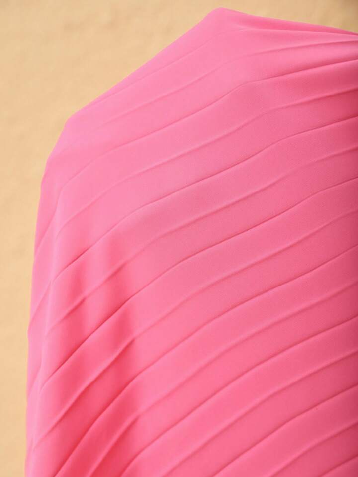 CM-BS398934 Women Trendy Bohemian Style High Waisted Pleated Wide Leg Pants - Pink