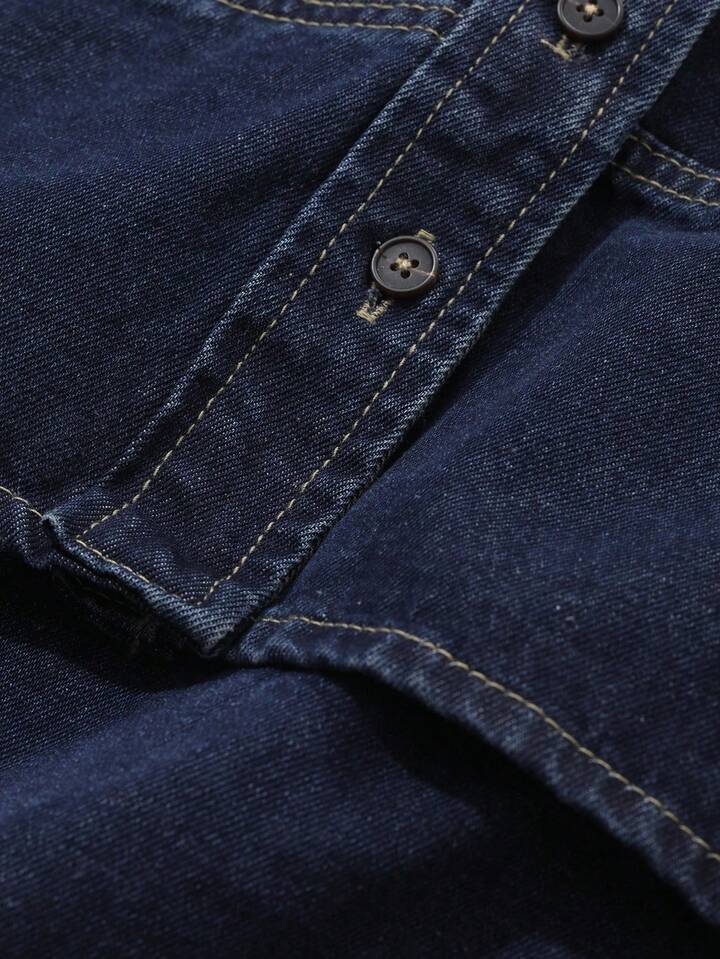 CM-SS141118 Women Casual Seoul Style Medium Wash Puff Sleeve Long Sleeve Denim Jacket With Maxi Skirt - Set