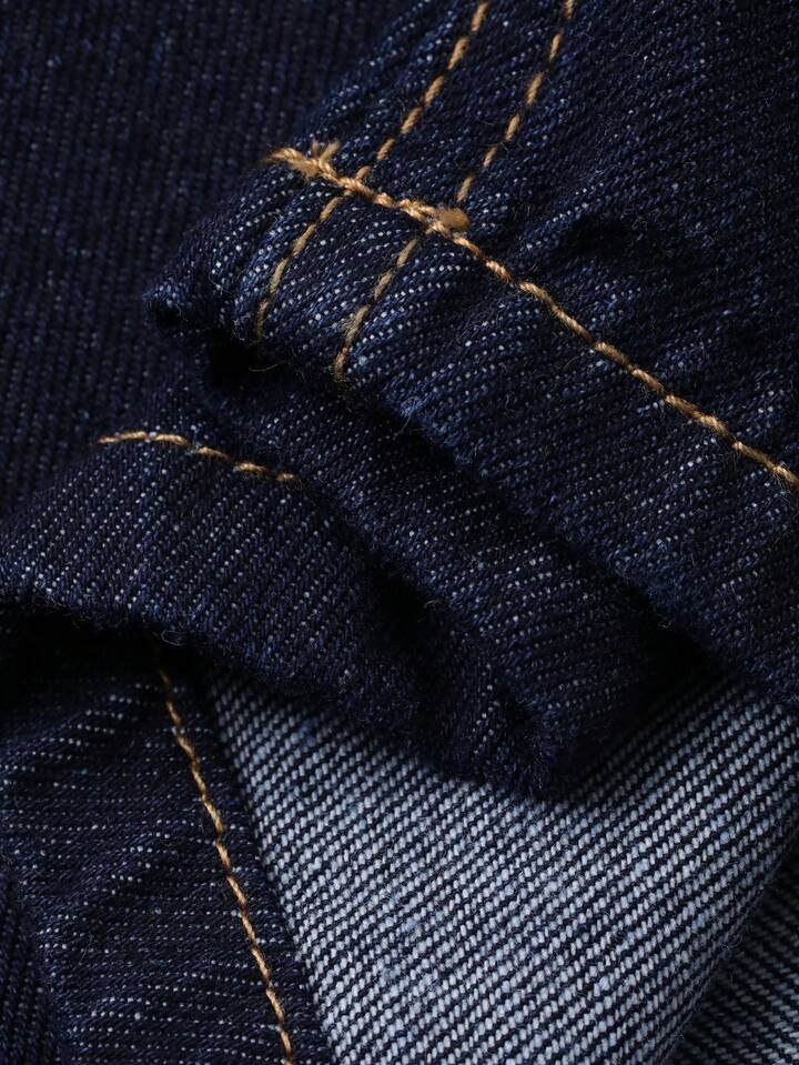 CM-SS772427 Women Casual Seoul Style Collar Neckline Long Sleeve Denim Jacket With Jeans - Set