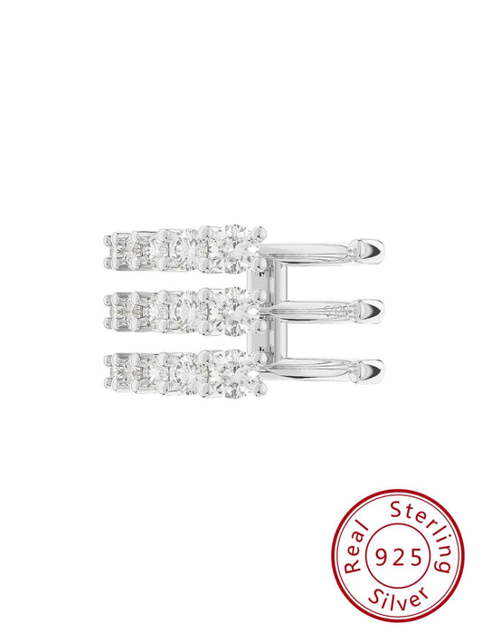 CM-AR701422 925 Sterling Silver Ring Clear Shining Cubic Zirconia Adjustable Ring - Silver