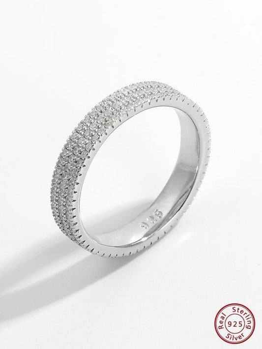 CM-AR334196 925 Sterling Silver Shiny Cubic Zirconia Ring