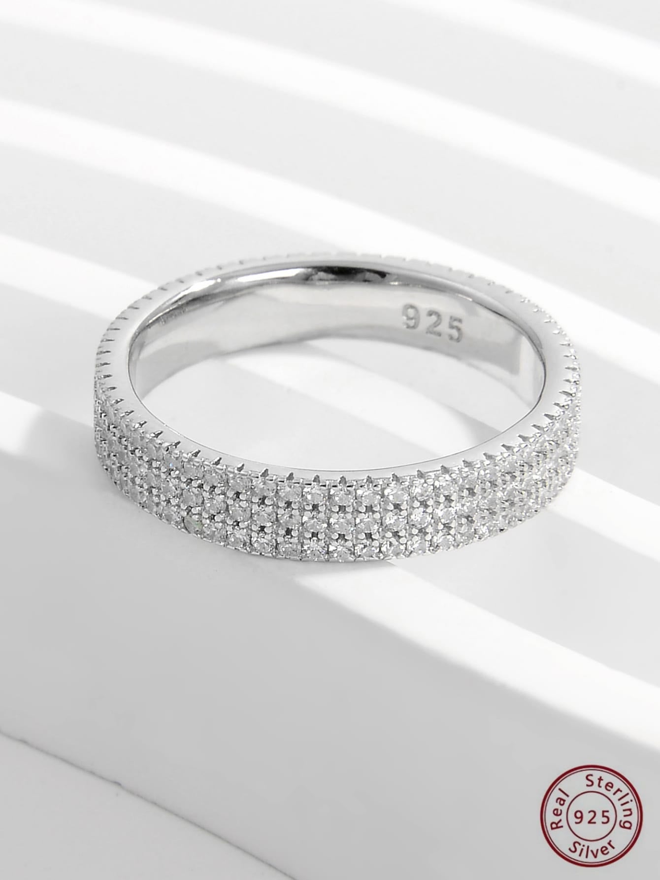 CM-AR334196 925 Sterling Silver Shiny Cubic Zirconia Ring