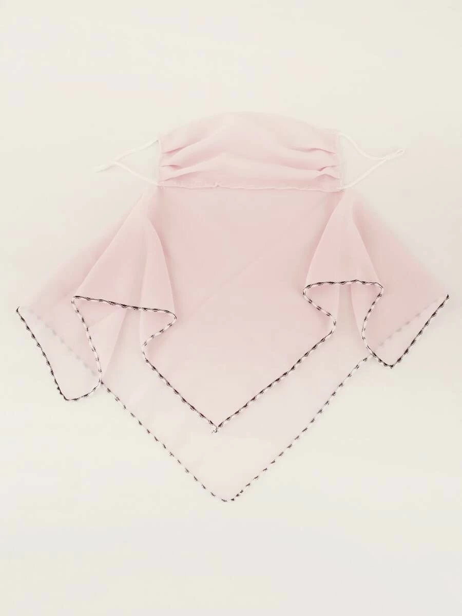 CM-FS325624 Women Plain Sunscreen Scarf Mask - Pink