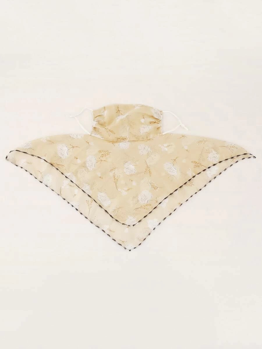 CM-FS325134 Women Floral Pattern Scarf Mask