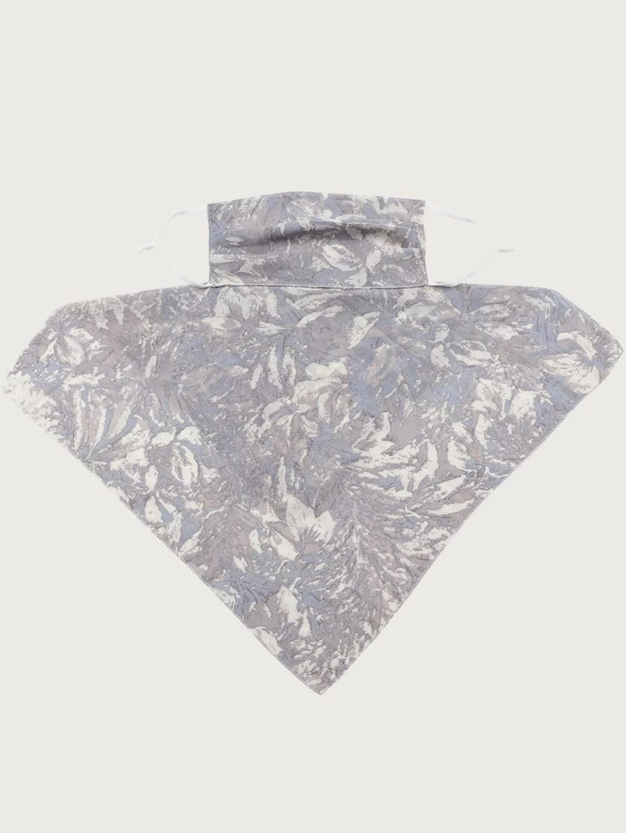 CM-FS415119 Women Graphic Pattern Silk Scarf Mask