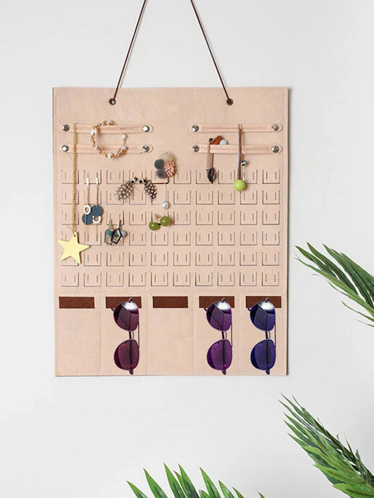 CM-HS805054 Wall Hanging Jewelry Storage Bag - Khaki