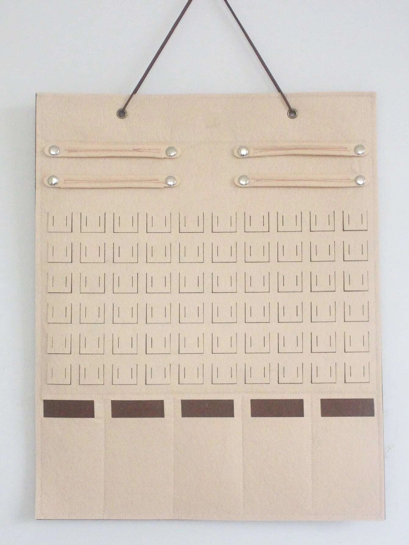 CM-HS805054 Wall Hanging Jewelry Storage Bag - Khaki