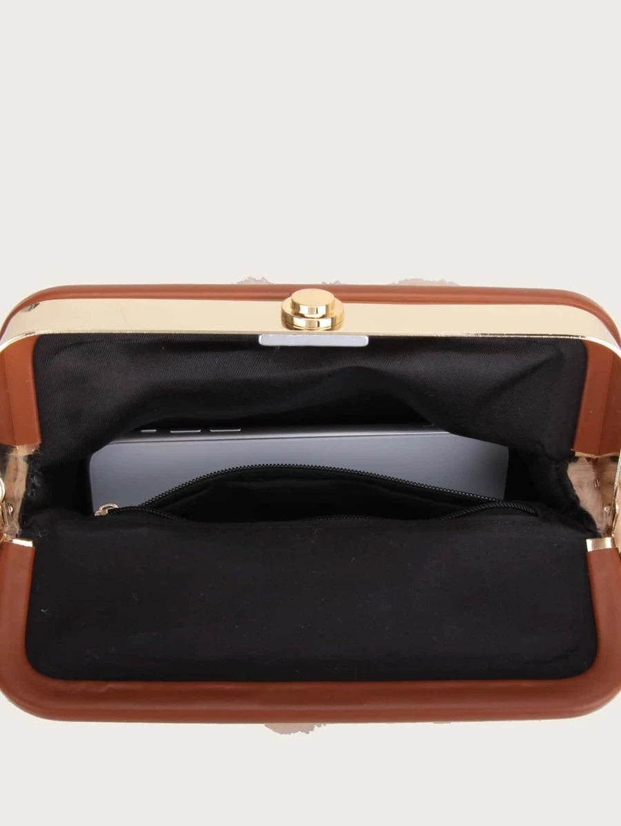 CM-BGS017630 Women Trendy Seoul Style Fluffy Ruched Bag - Khaki