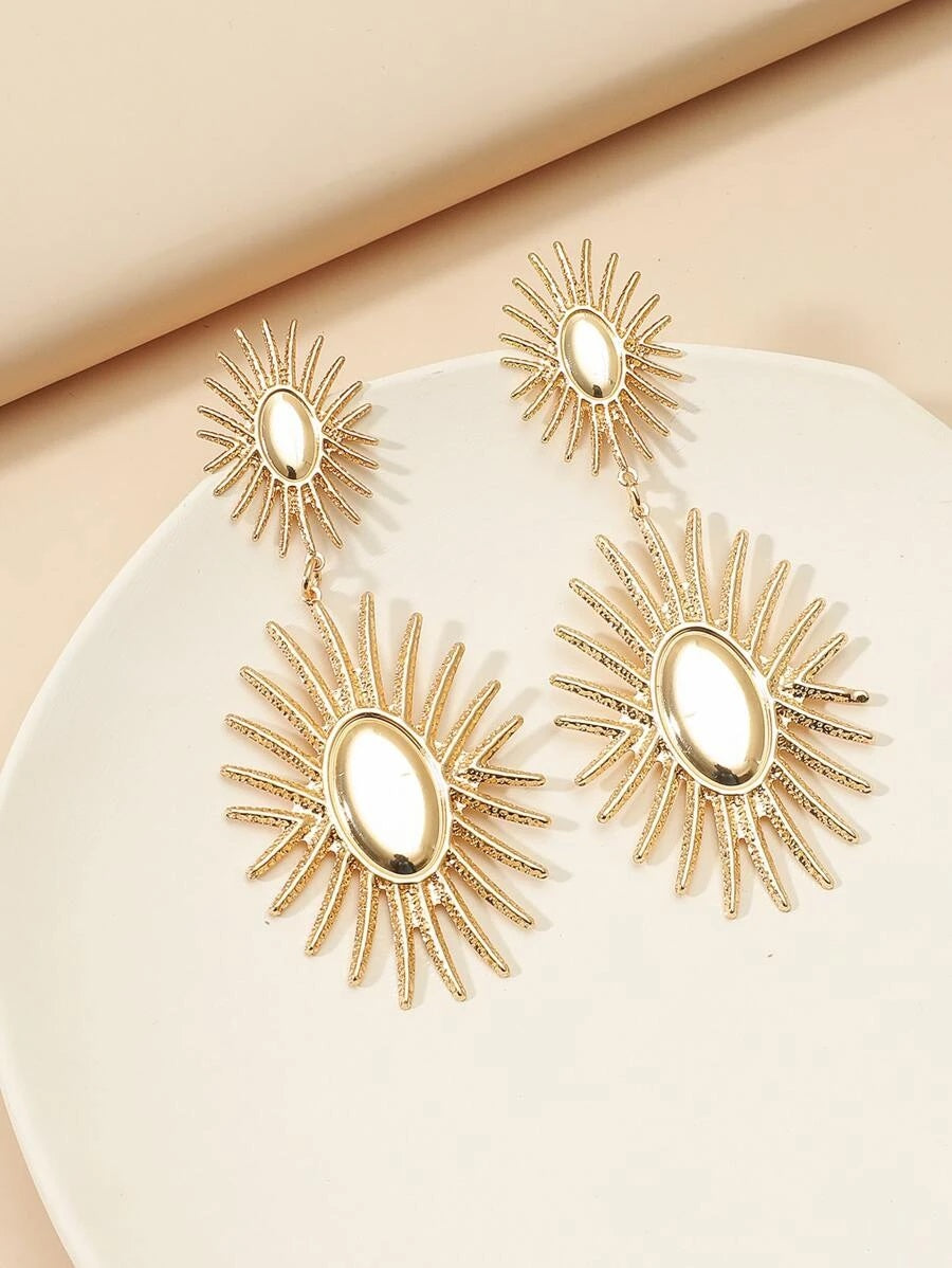 CM-AXS204244 Women Trendy Seoul Style Drop Earrings - Gold