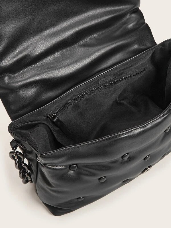 CM-BGS111444 Women Elegant Seoul Style Structured Shoulder Bag - Black
