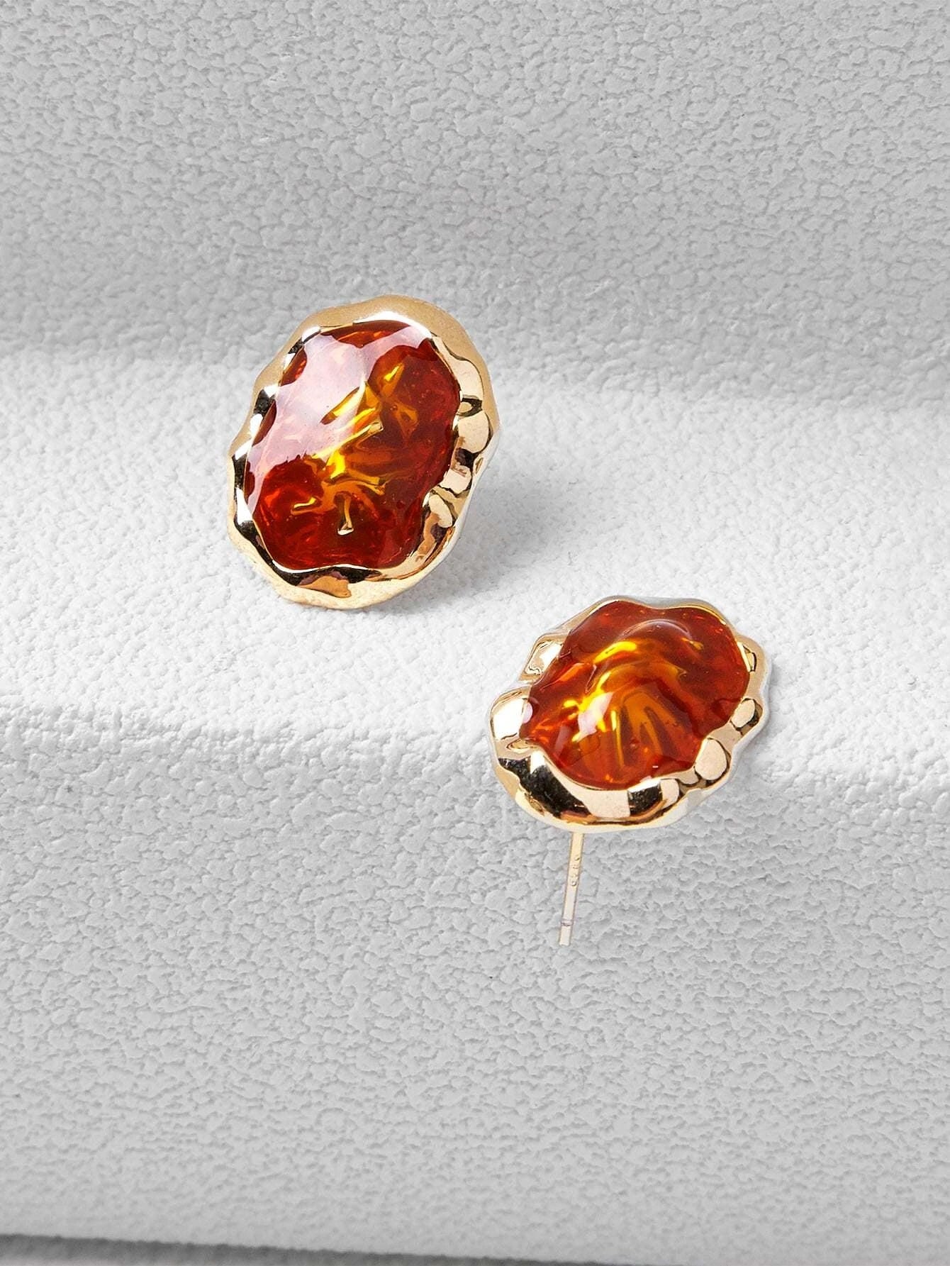 CM-AXS430868 Women Trendy Seoul Style Geometric Shaped Earrings