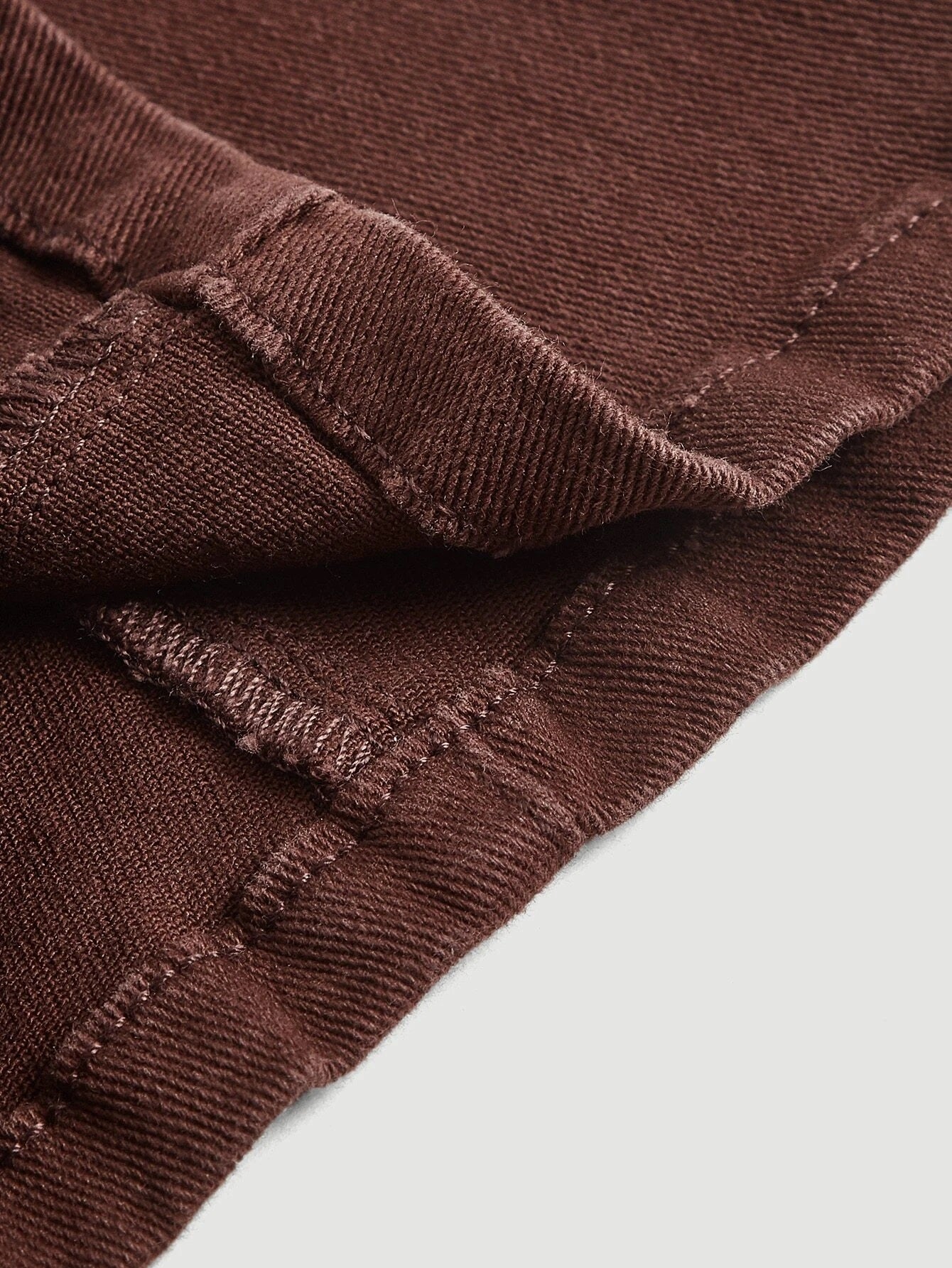 CM-BS626083 Women Casual Seoul Style Button Fly Flare Leg Jeans - Coffee Brown