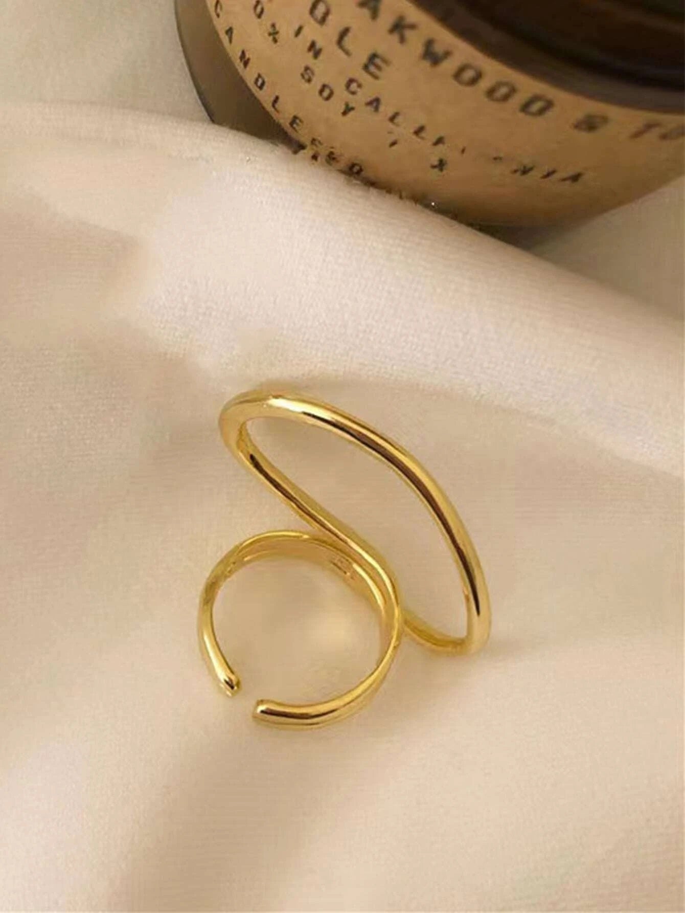 CM-AXS522499 Women Trendy Seoul Style Minimalist Wrap Ring - Yellow Gold