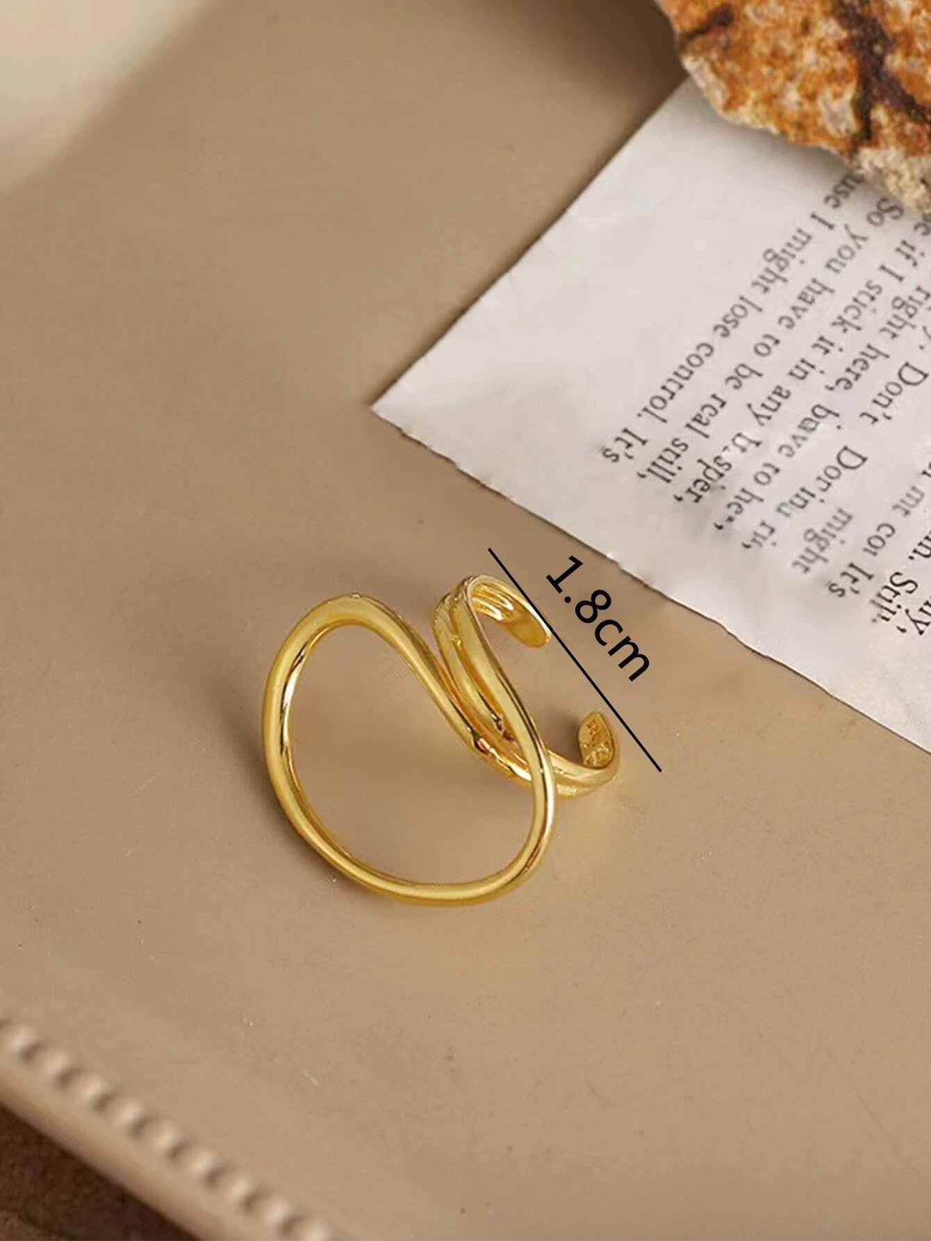 CM-AXS522499 Women Trendy Seoul Style Minimalist Wrap Ring - Yellow Gold