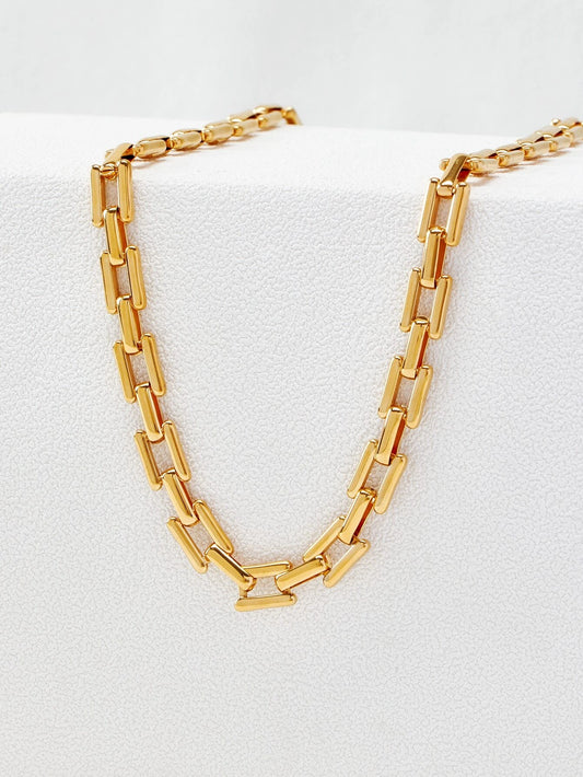 CM-AXS146944 Women Trendy Seoul Style Premium Minimalist Chain Necklace