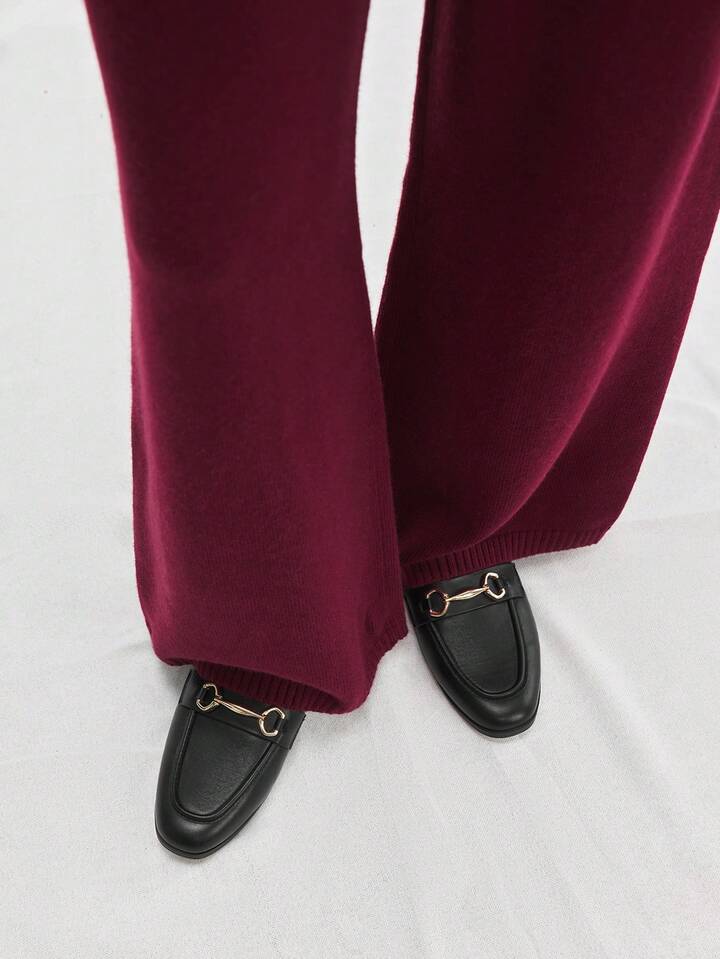 CM-SHS835238 Women Trendy Seoul Style Round Toe Flat Shoes - Black