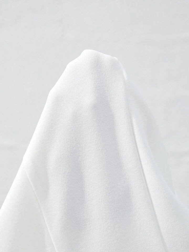 CM-JS093131 Women Elegant Seoul Style V-Neck Double Button Sleeveless Jumpsuit - White