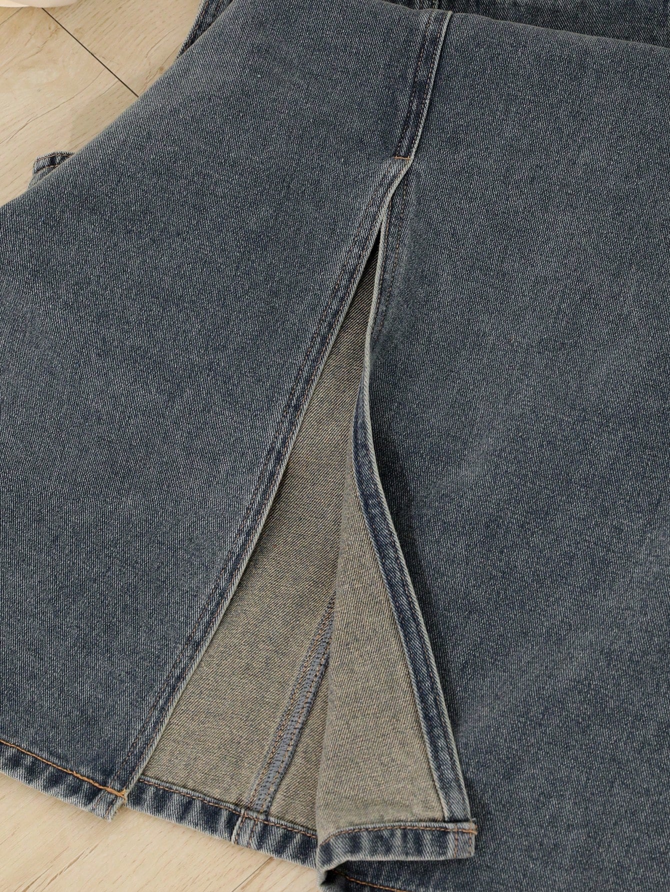 CM-DS686744 Women Casual Seoul Style Medium Wash Dual Pocket Denim Overall Dress