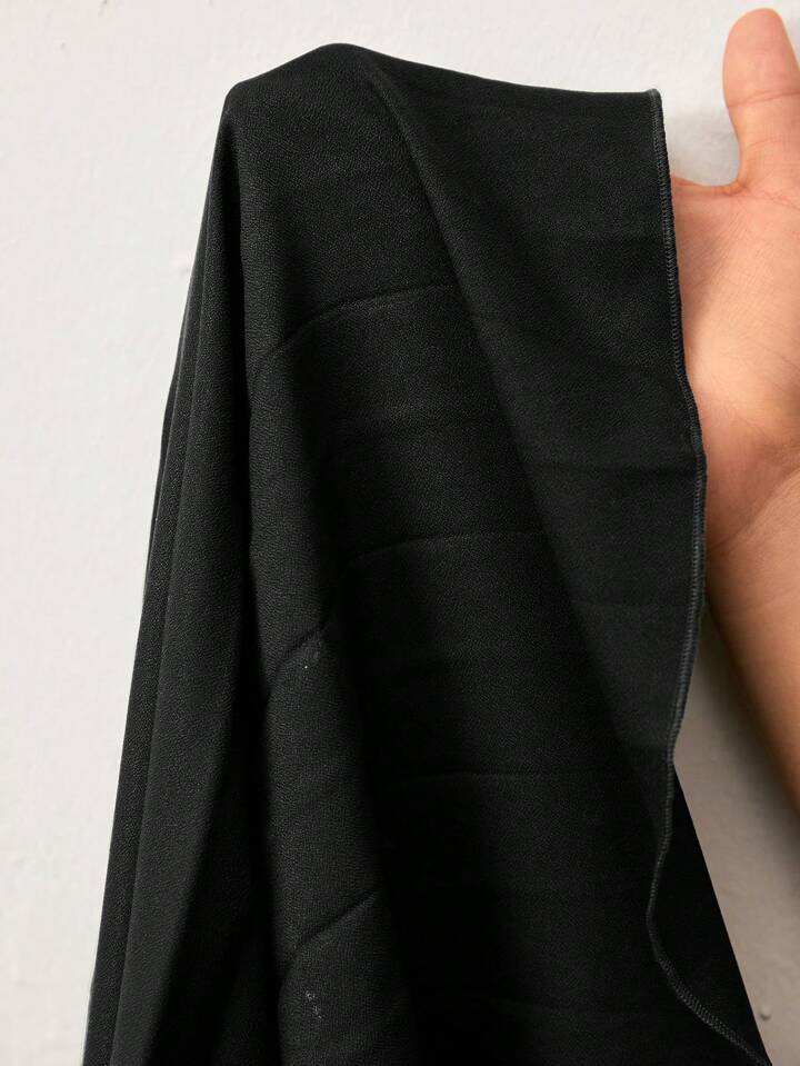 CM-BS115564 Women Trendy Bohemian Style Elastic Waist Pleated Extra-Long Wide-Leg Pants - Black