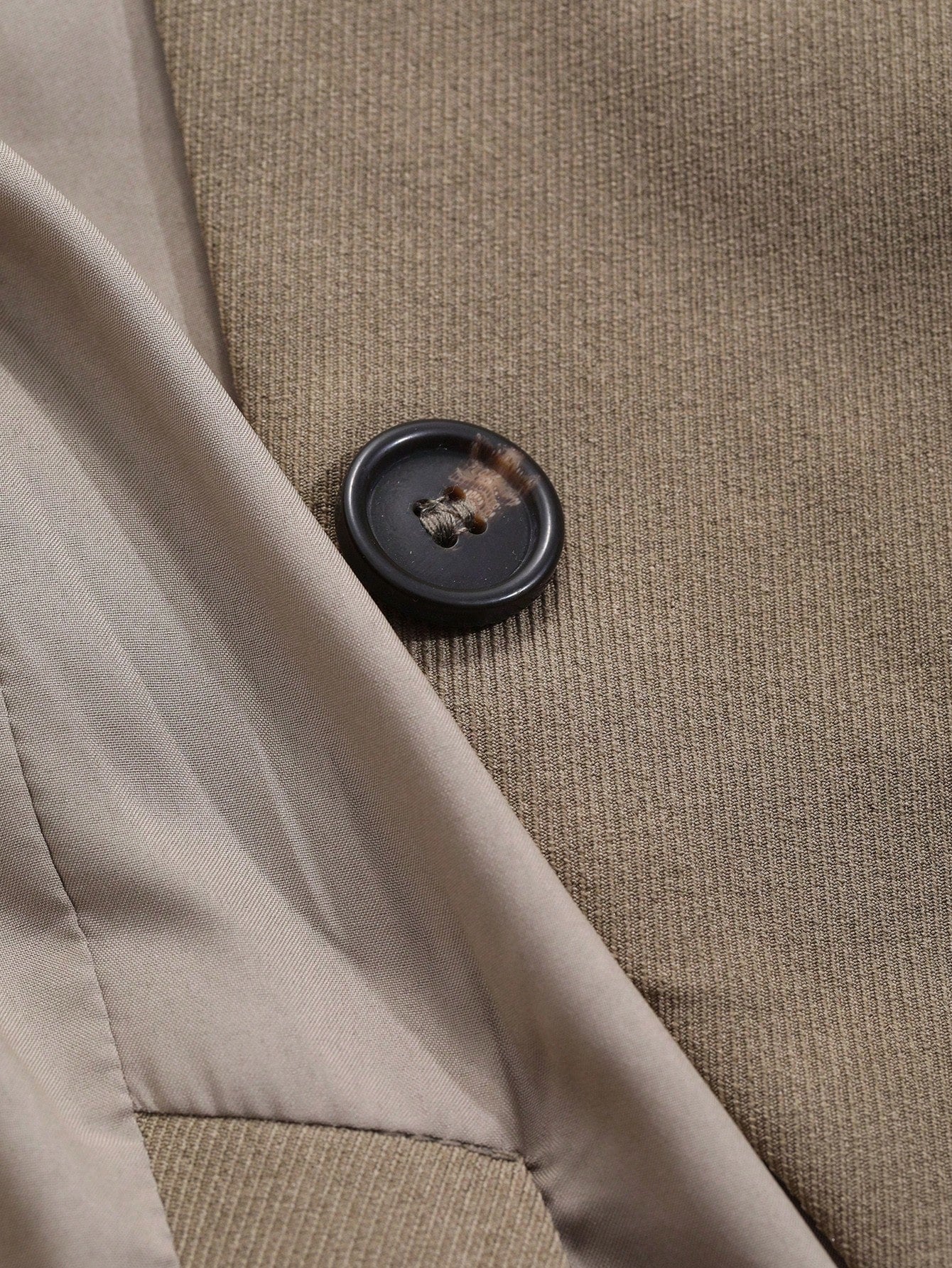 CM-CS603713 Women Casual Seoul Style Lapel Neckline Long Sleeve Loose Pocket Belted Blazer - Coffee Brown