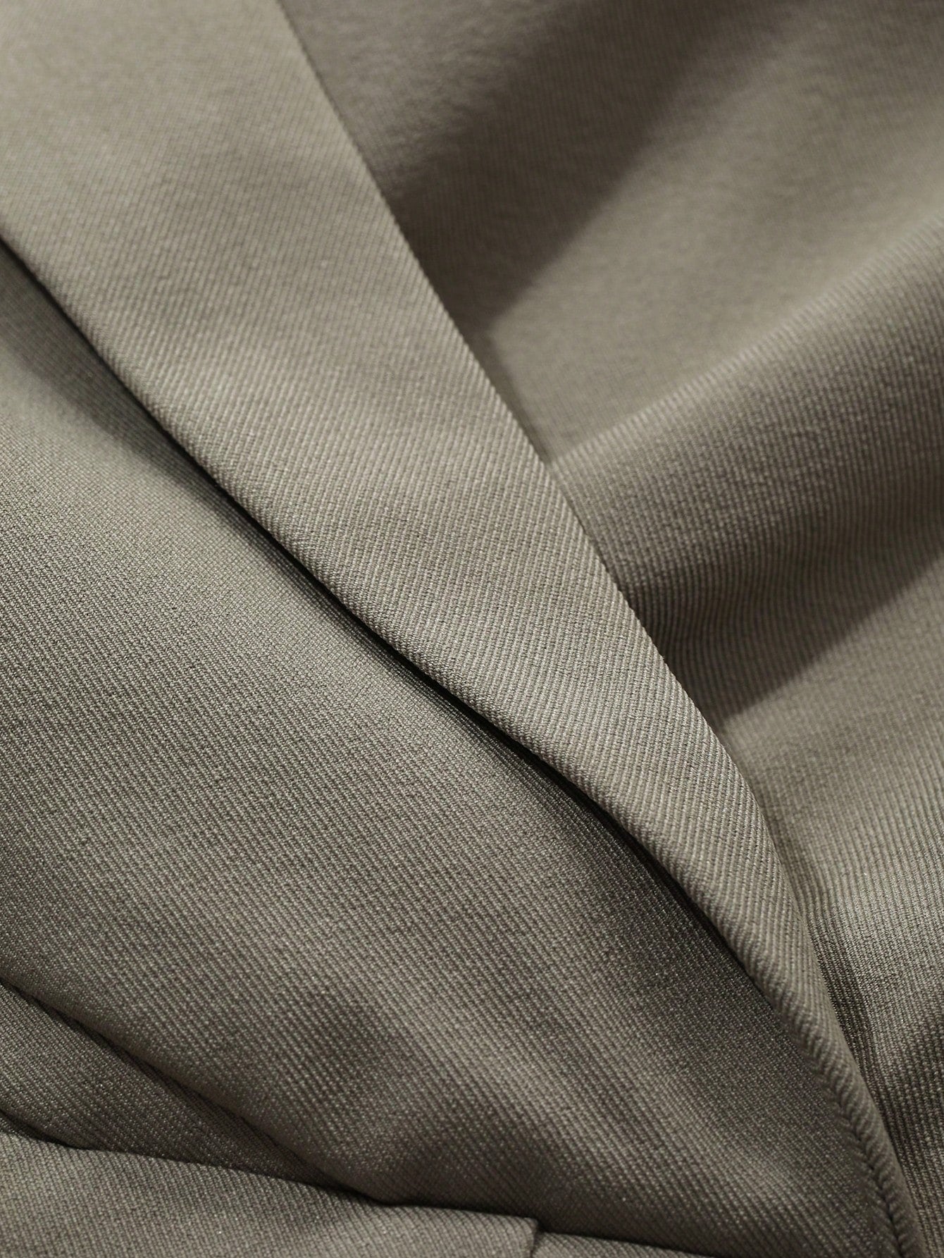 CM-JS007479 Women Elegant Seoul Style Lapel Collar Long Sleeve High Waist Jumpsuit - Khaki