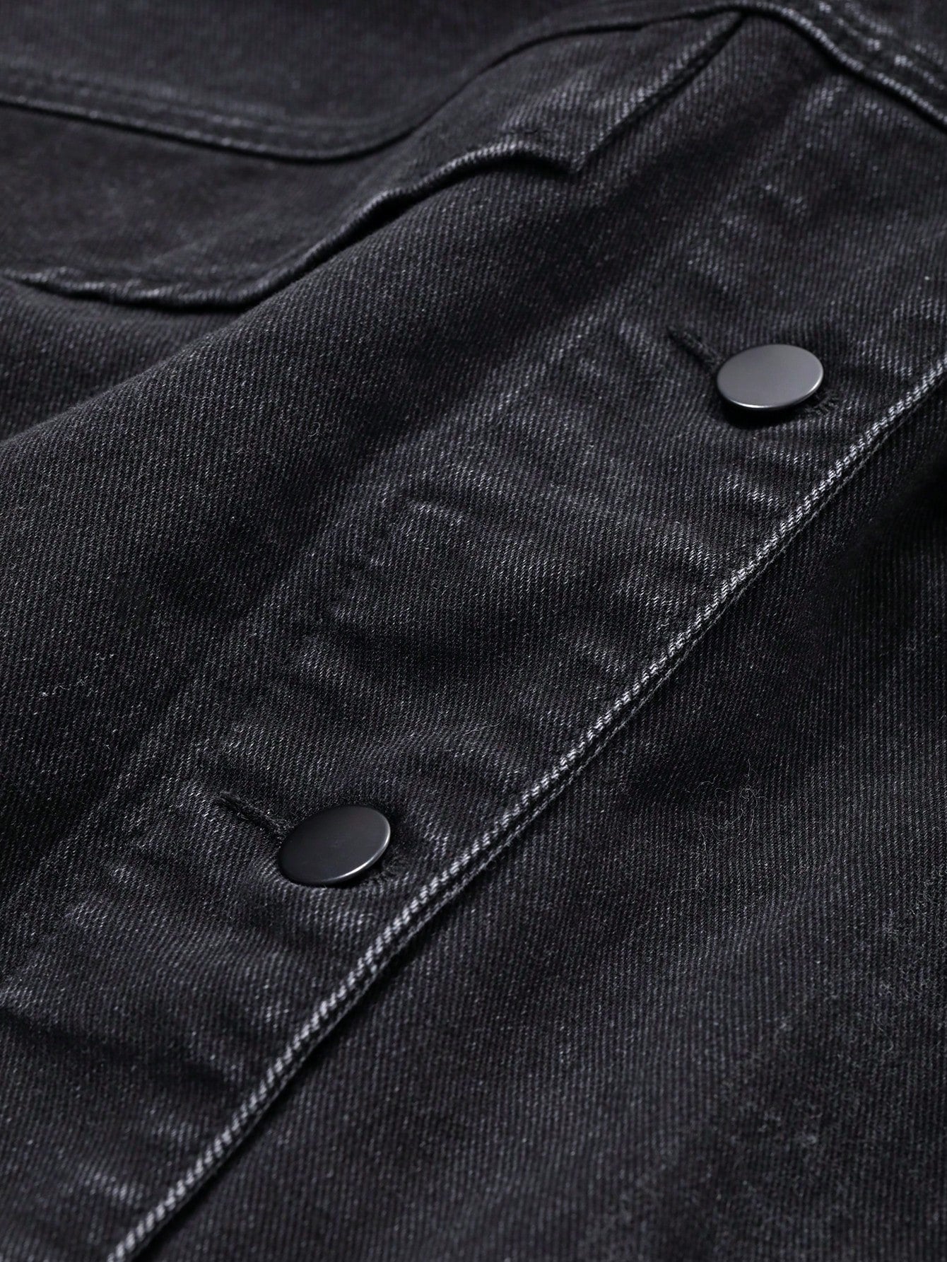 CM-CS420595 Women Casual Seoul Style Sleeveless Front Button Pocket Denim Jacket - Black