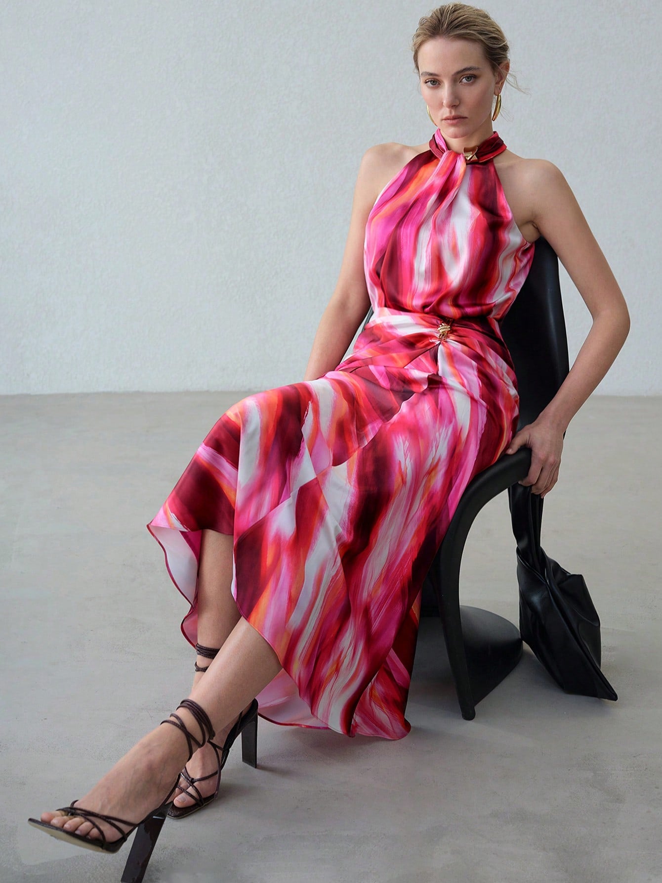 CM-BS990443 Women Elegant Seoul Style High Waist Multicolor Ruched Mermaid Skirt