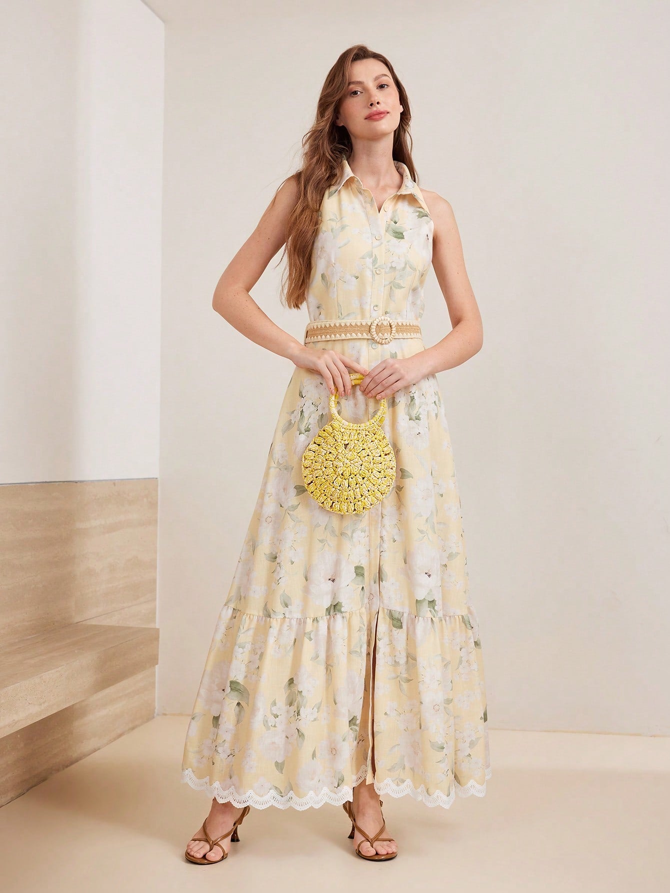 CM-BGS951490 Women Trendy Seoul Style Round Braid Woven Handbag