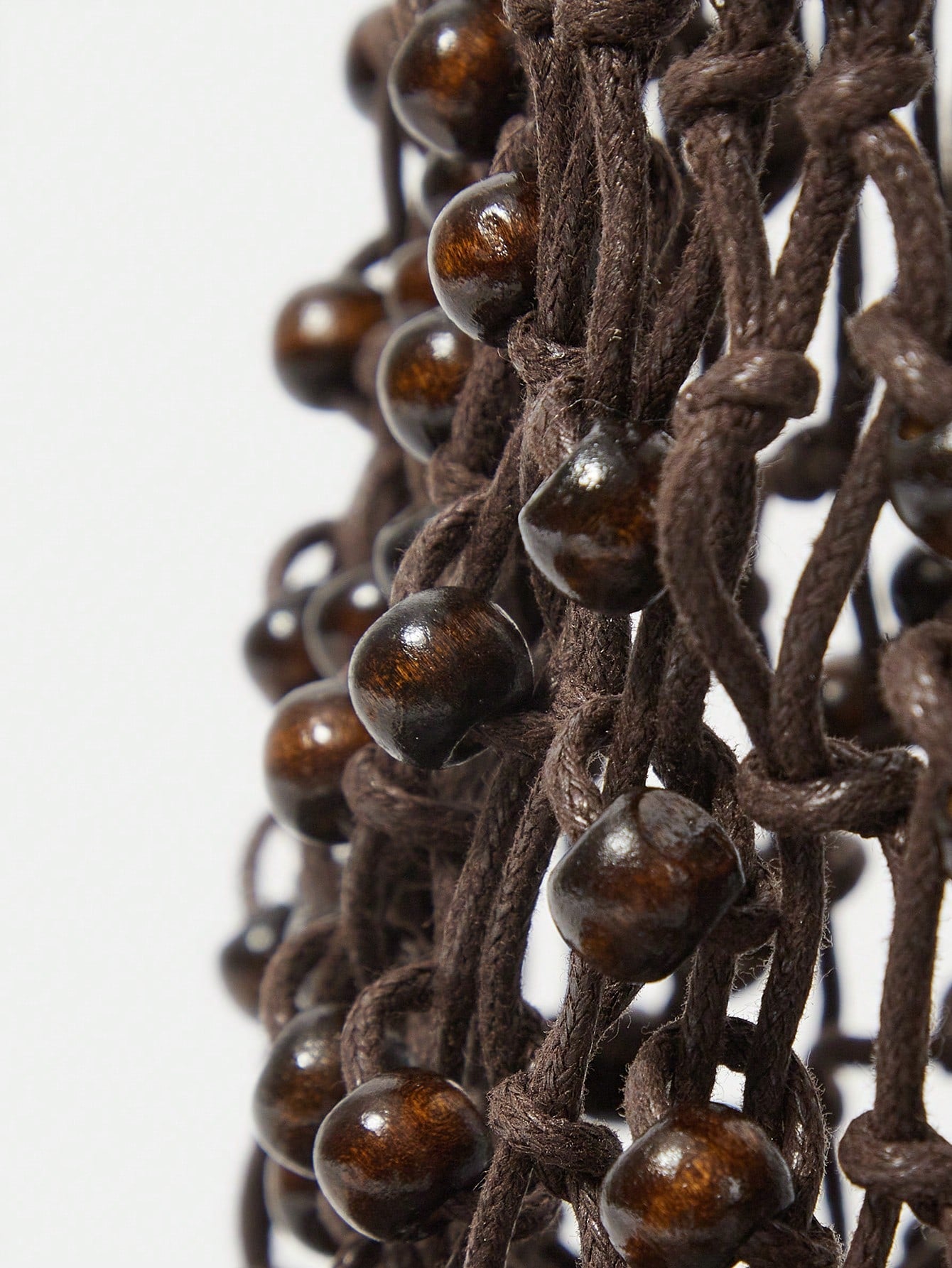 CM-BGS065171 Women Trendy Seoul Style Tassle Crochet Crossbody Bag - Coffee