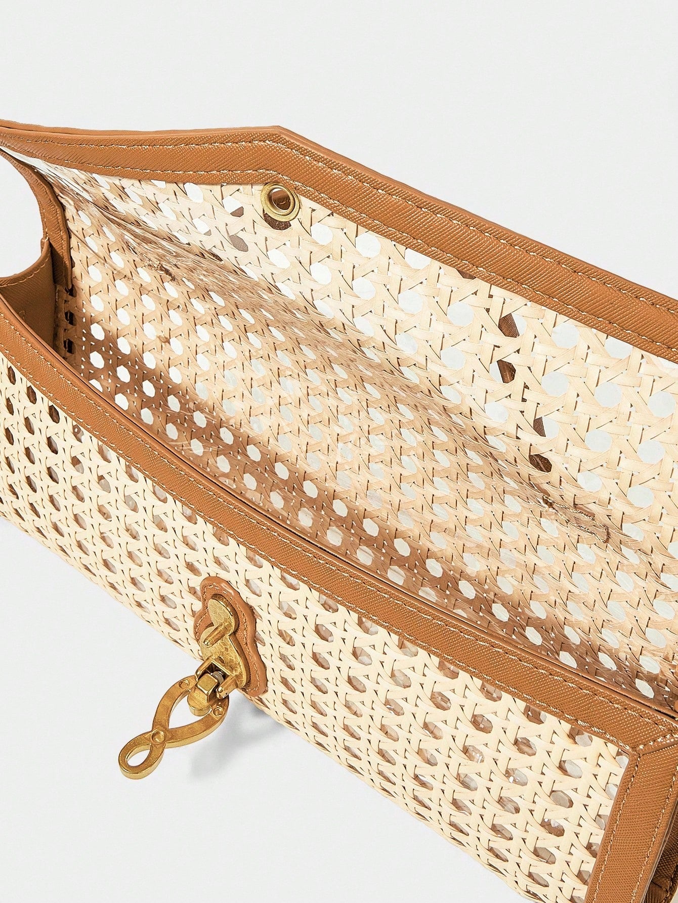 CM-BGS666267 Women Trendy Seoul Style Buckle Square Top Handle Bag - Brown